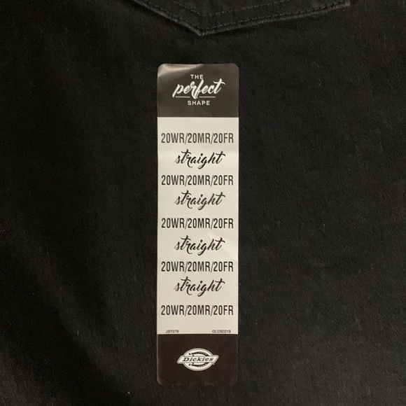 Dickies The Perfect Shape Jean Size 20W Color Black - Picture 5 of 7